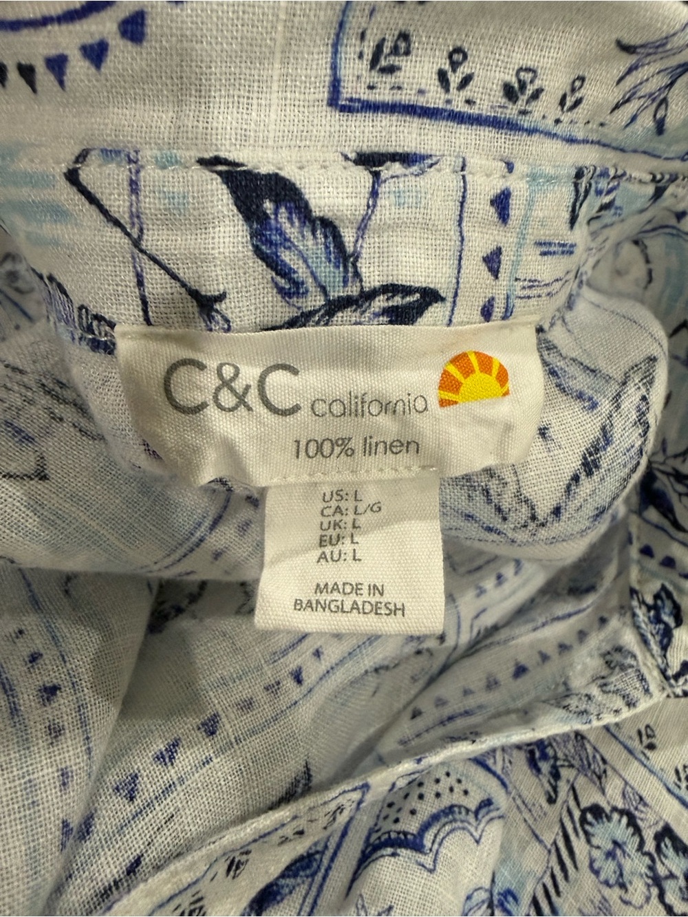 Linen Printed Button-Up - Picture 7 of 7